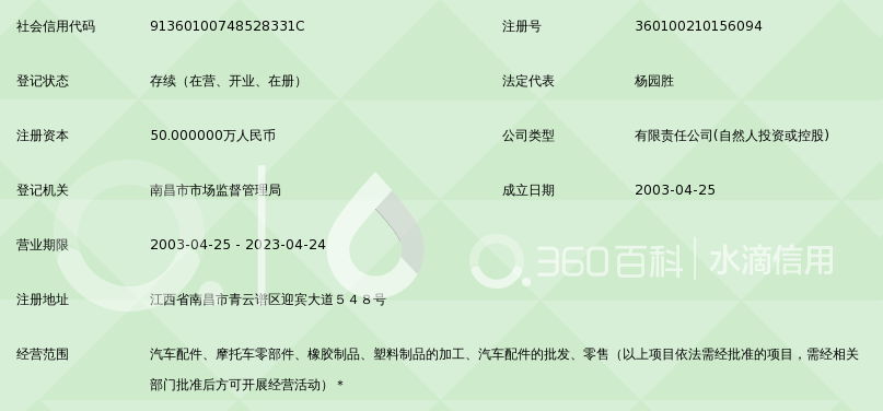 南昌中盛汽车零部件制造